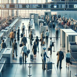 Airport Security Line Check