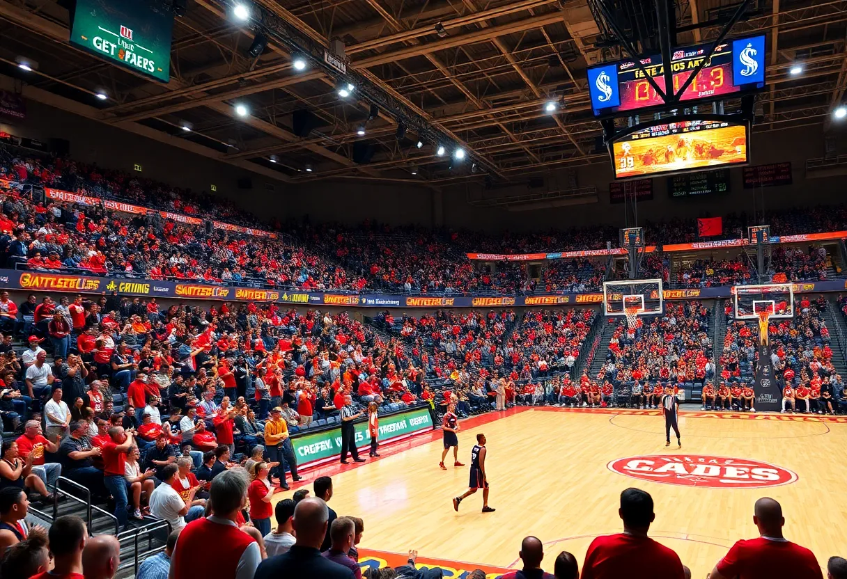 Auburn basketball team players during a game