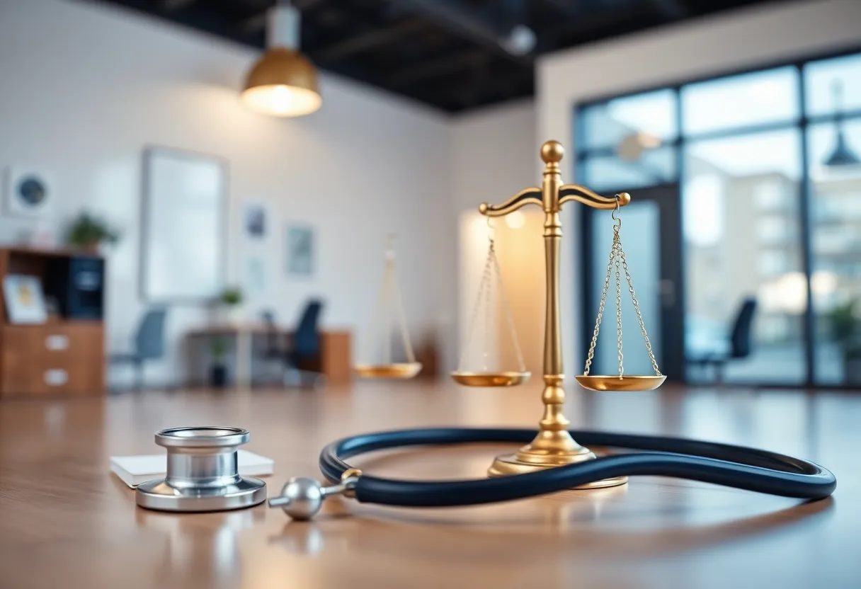 Abstract representation of healthcare ethics and professionalism.