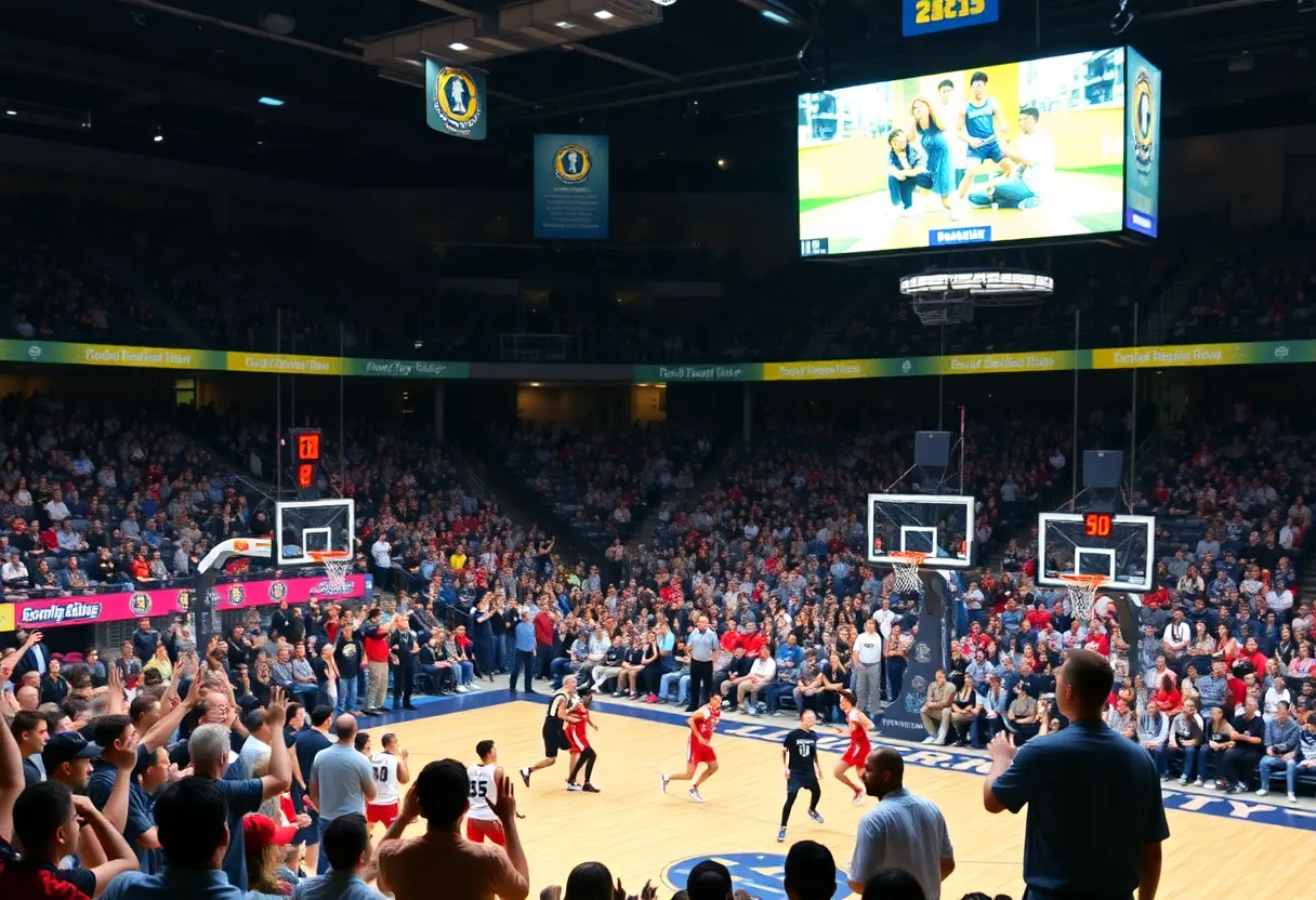 Kentucky Wildcats basketball players in action against Mississippi State Bulldogs