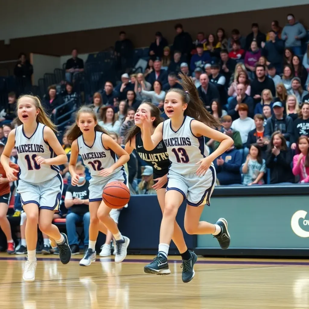 High school girls basketball game in Mississippi