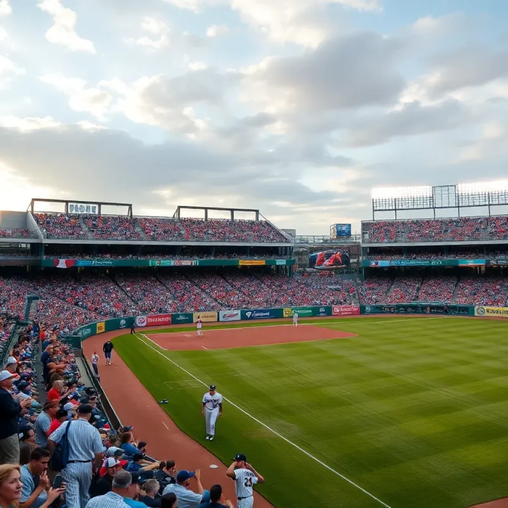 Fans cheering at a Mississippi State baseball game