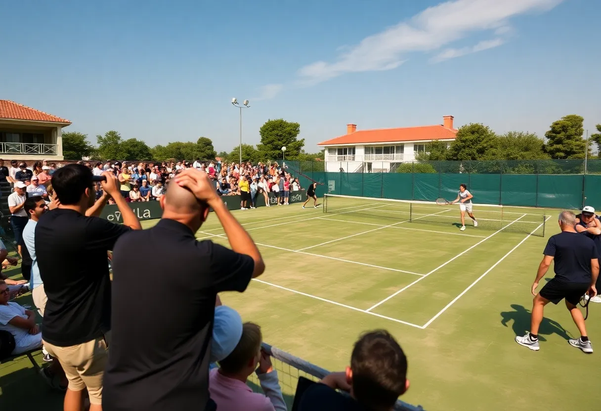 Mississippi State men's tennis team competing against Troy