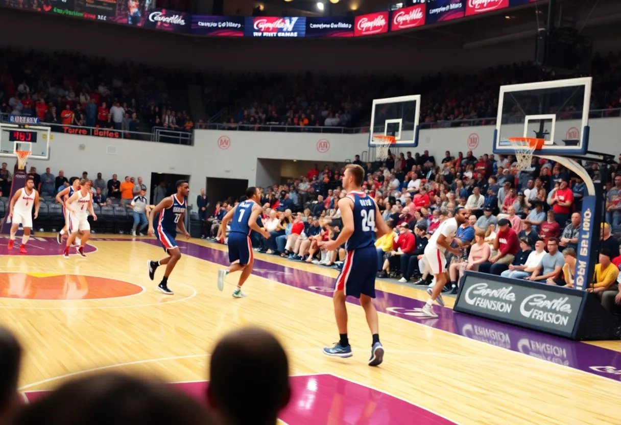 Basketball game between Mississippi State and South Carolina
