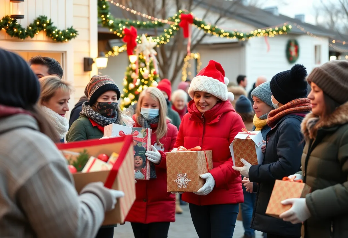 Volunteers delivering Christmas meals in Starkville