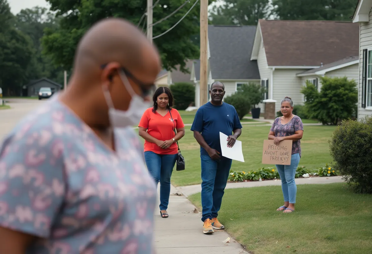 Community members gathering in support after a tragic shooting in Starkville.