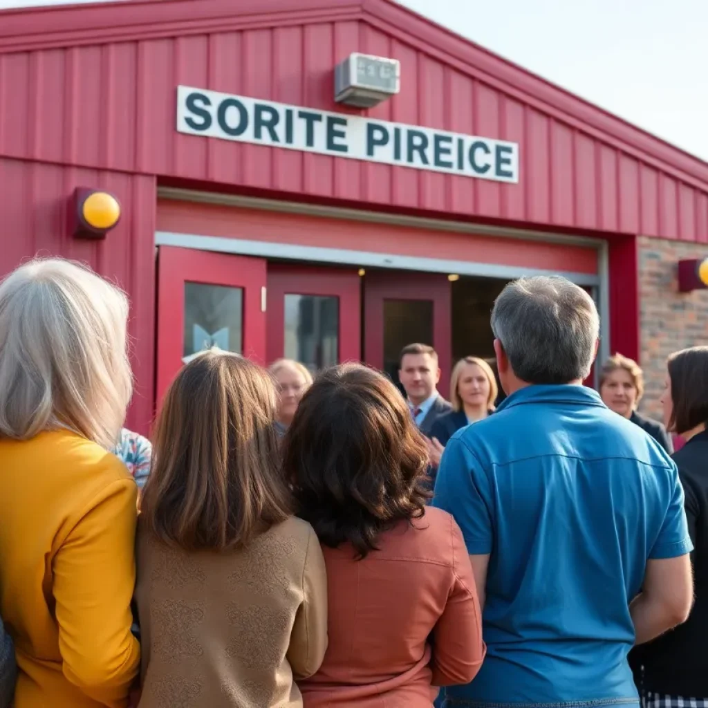 Police car responding to a domestic violence situation at a mobile home park