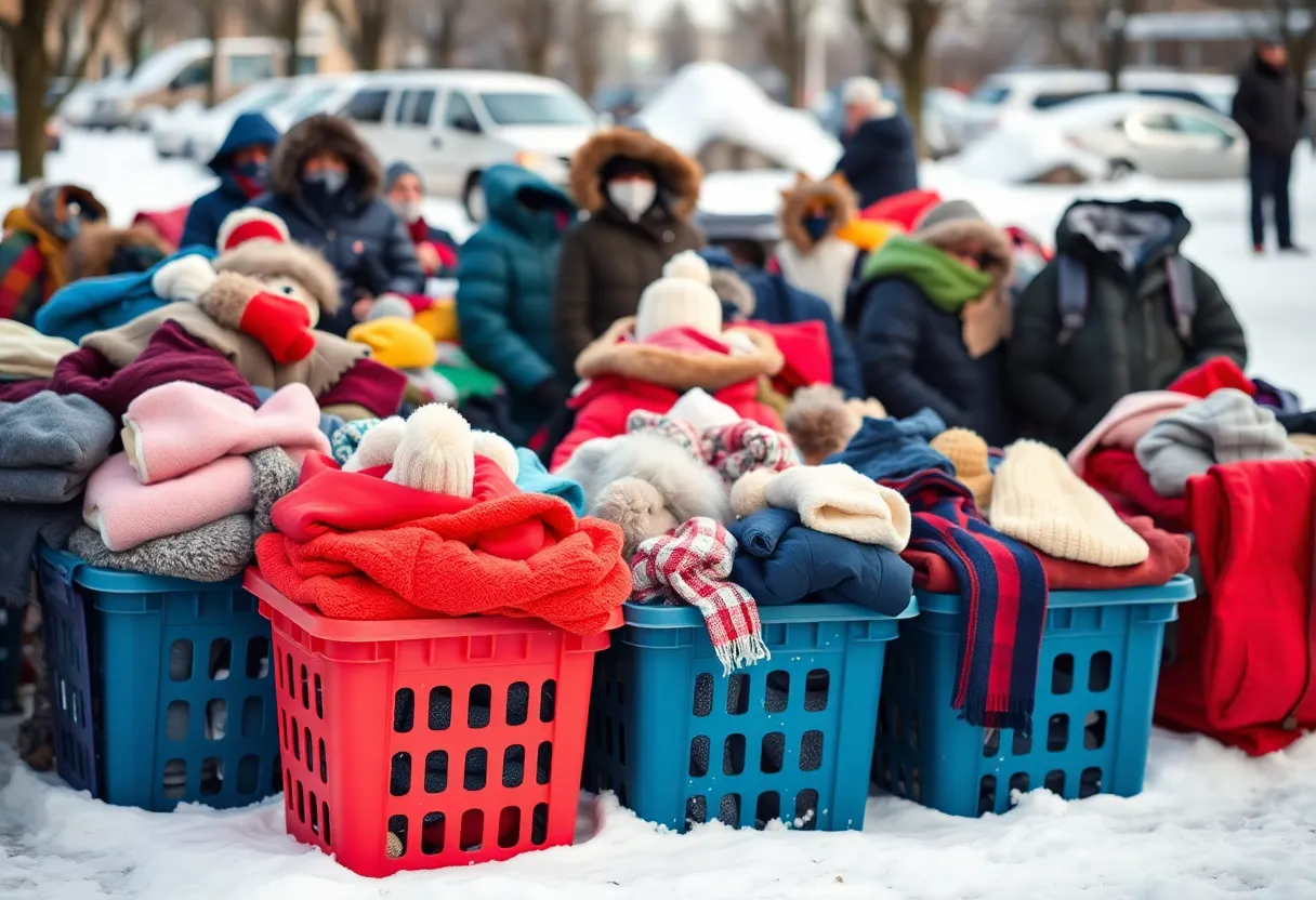 Winter clothing items collected for Starkville community during the clothing drive
