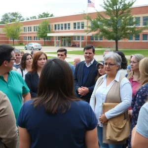 Parents and educators discussing child safety in Starkville