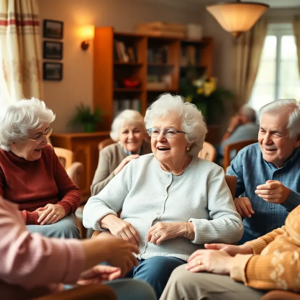 Residents enjoying activities at Dugan Home