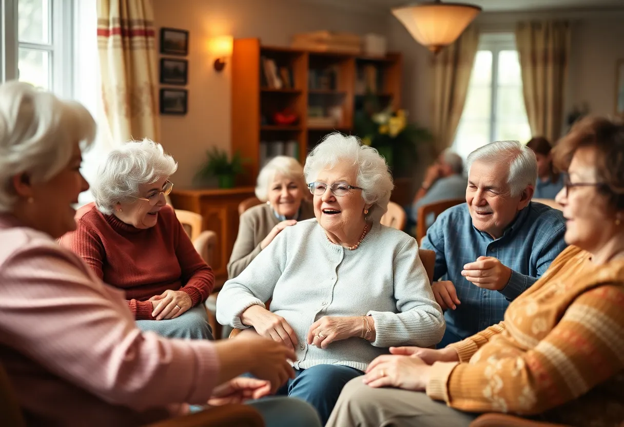 Residents enjoying activities at Dugan Home