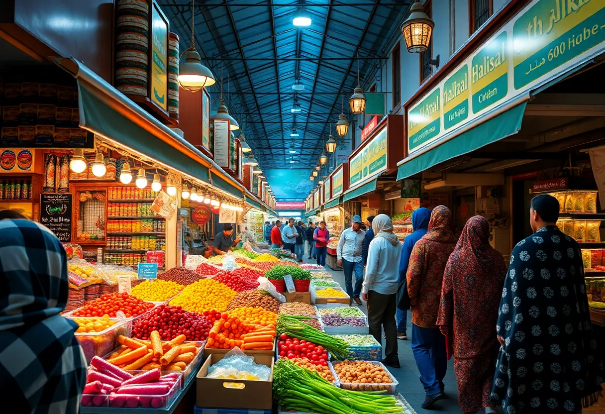 Exterior view of the Global Halal Market in Starkville, Mississippi.