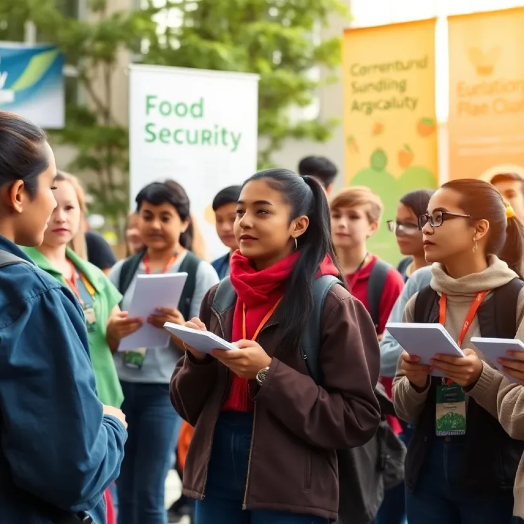 High school students presenting their research at Mississippi State University.