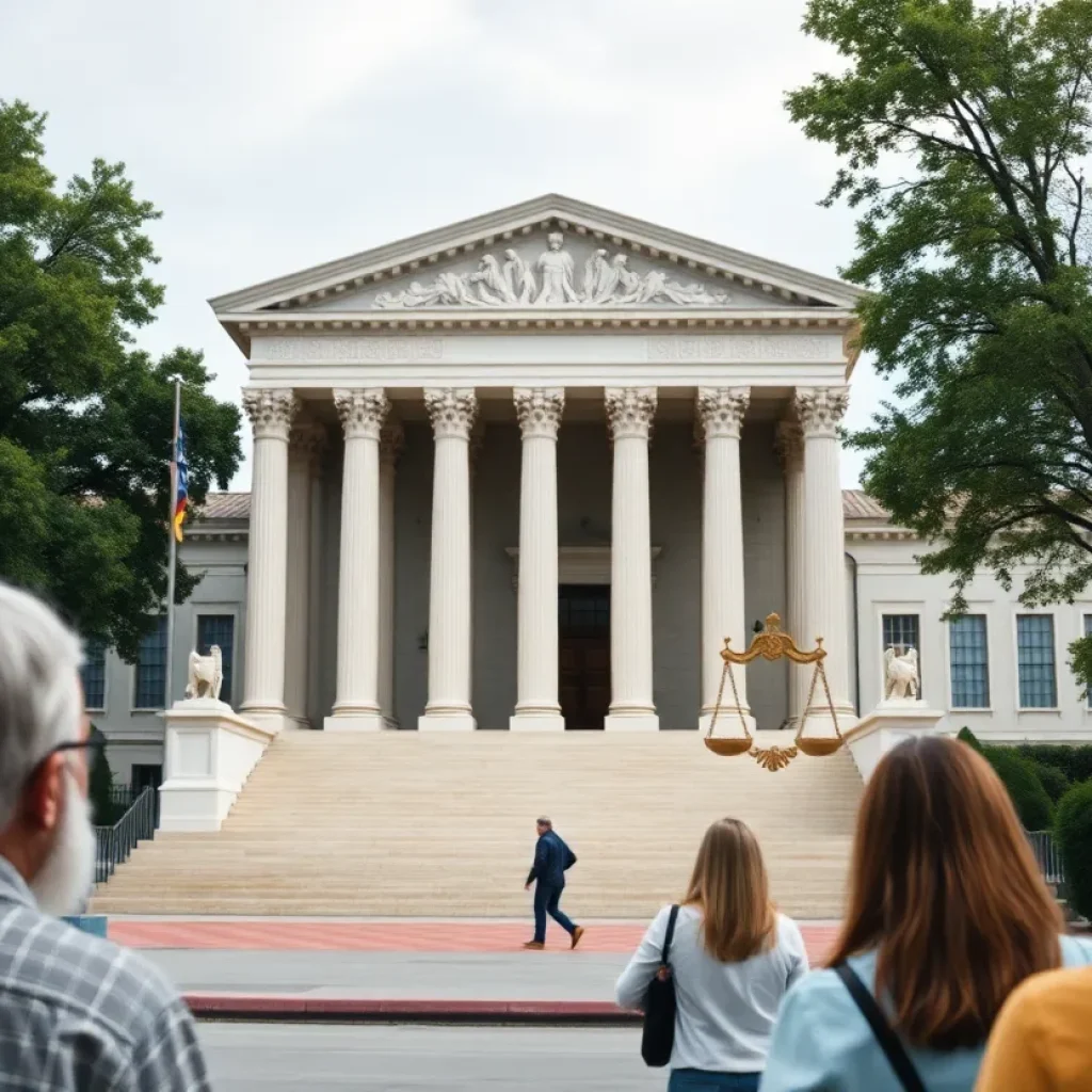 Symbolic representation of justice and community safety in Starkville.
