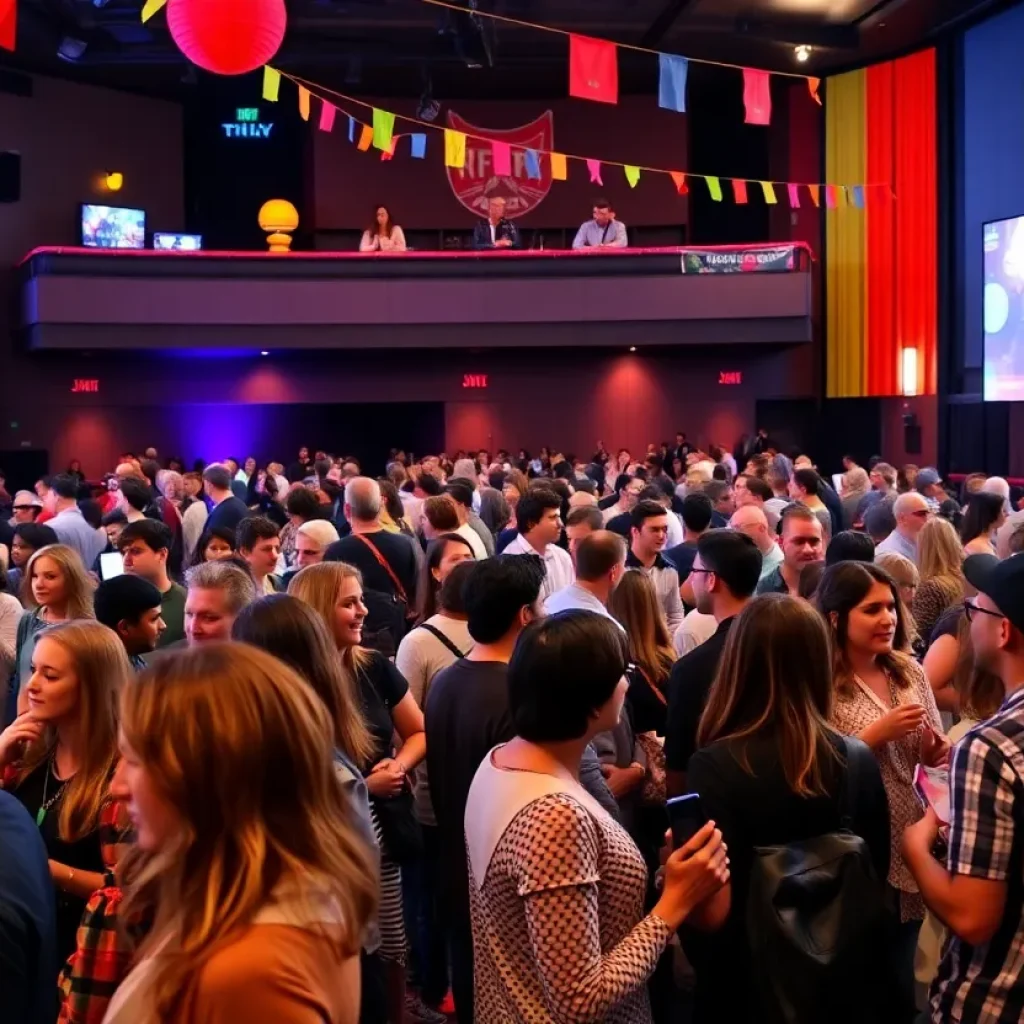 Attendees celebrating at the Magnolia Independent Film Festival