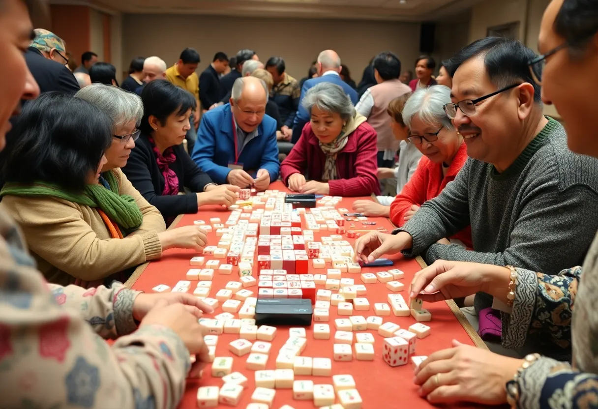 Community members enjoying a game of mahjong at Old Waverly Golf Club