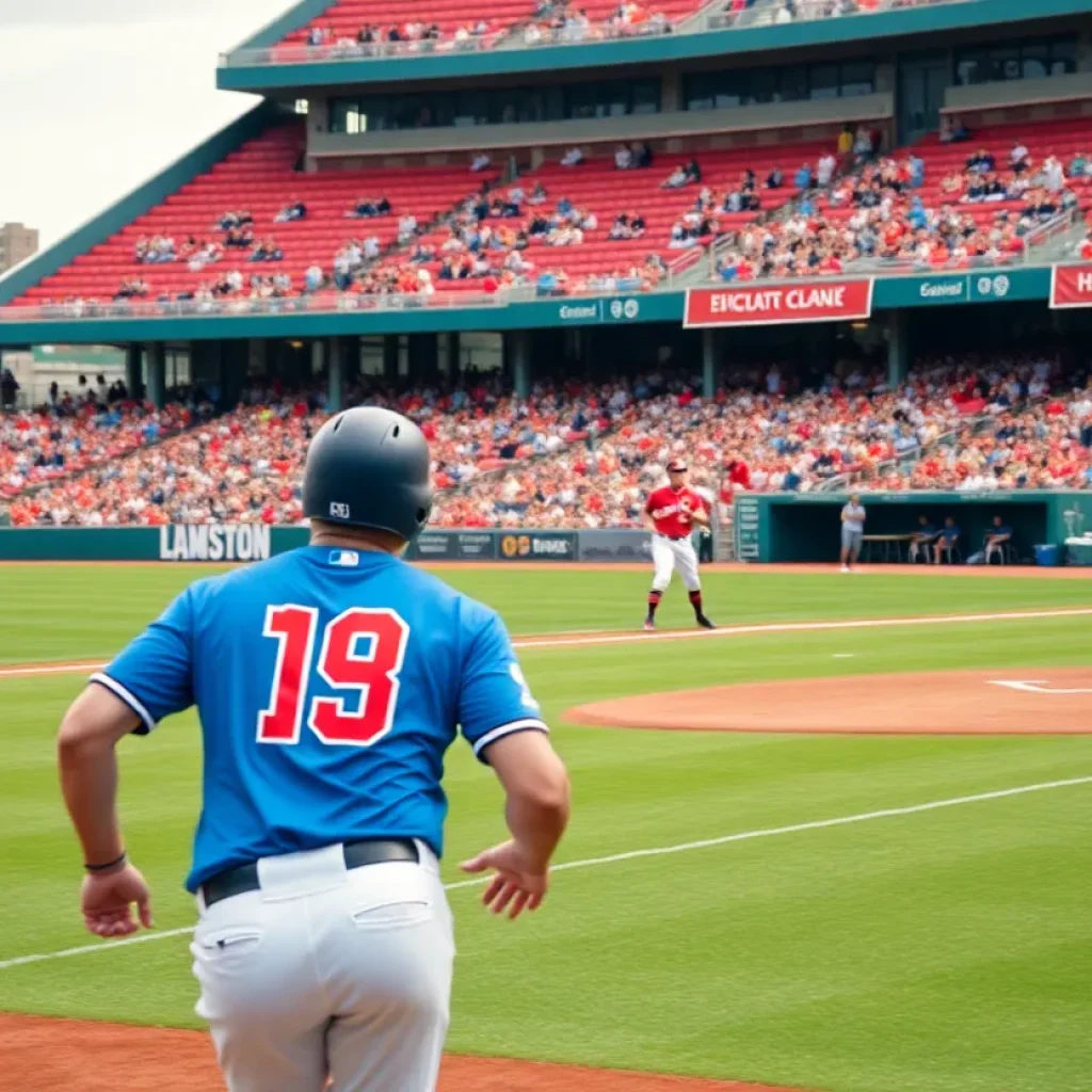 Action during the Manhattan Jaspers versus Mississippi State baseball game.