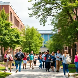 Students engaged in academic discussions on campus at Mississippi State University