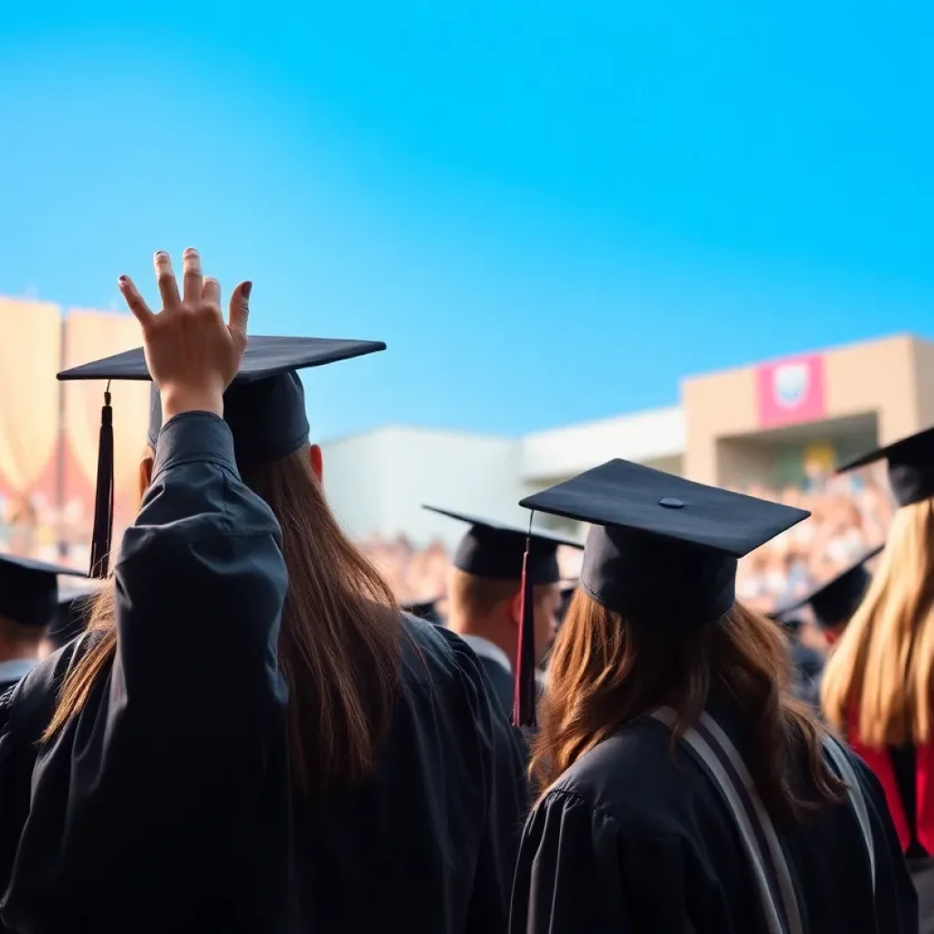 Graduates of Mississippi State University celebrating at Fall Commencement 2024
