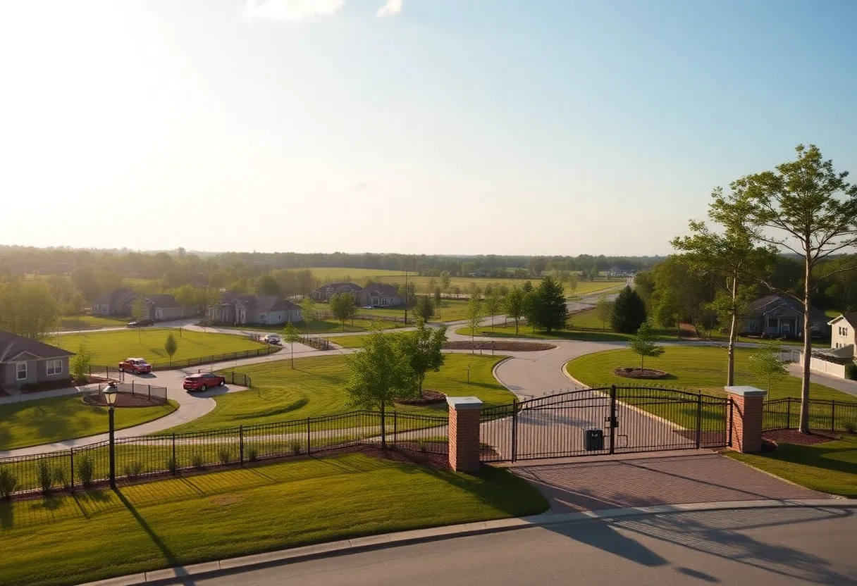 Planned neighborhood development in East Oktibbeha County.