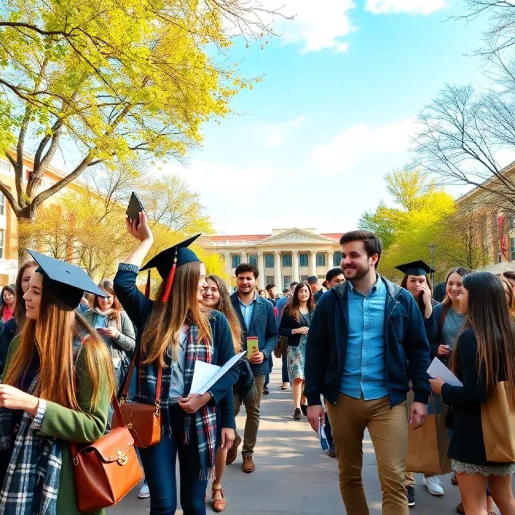 Students celebrating their achievements at Mississippi State University
