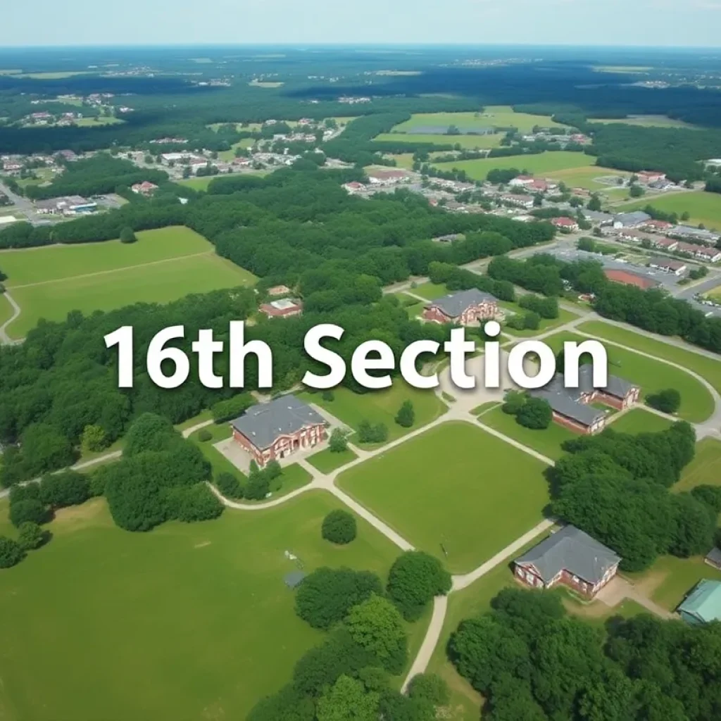 Aerial view of Starkville's school district properties.