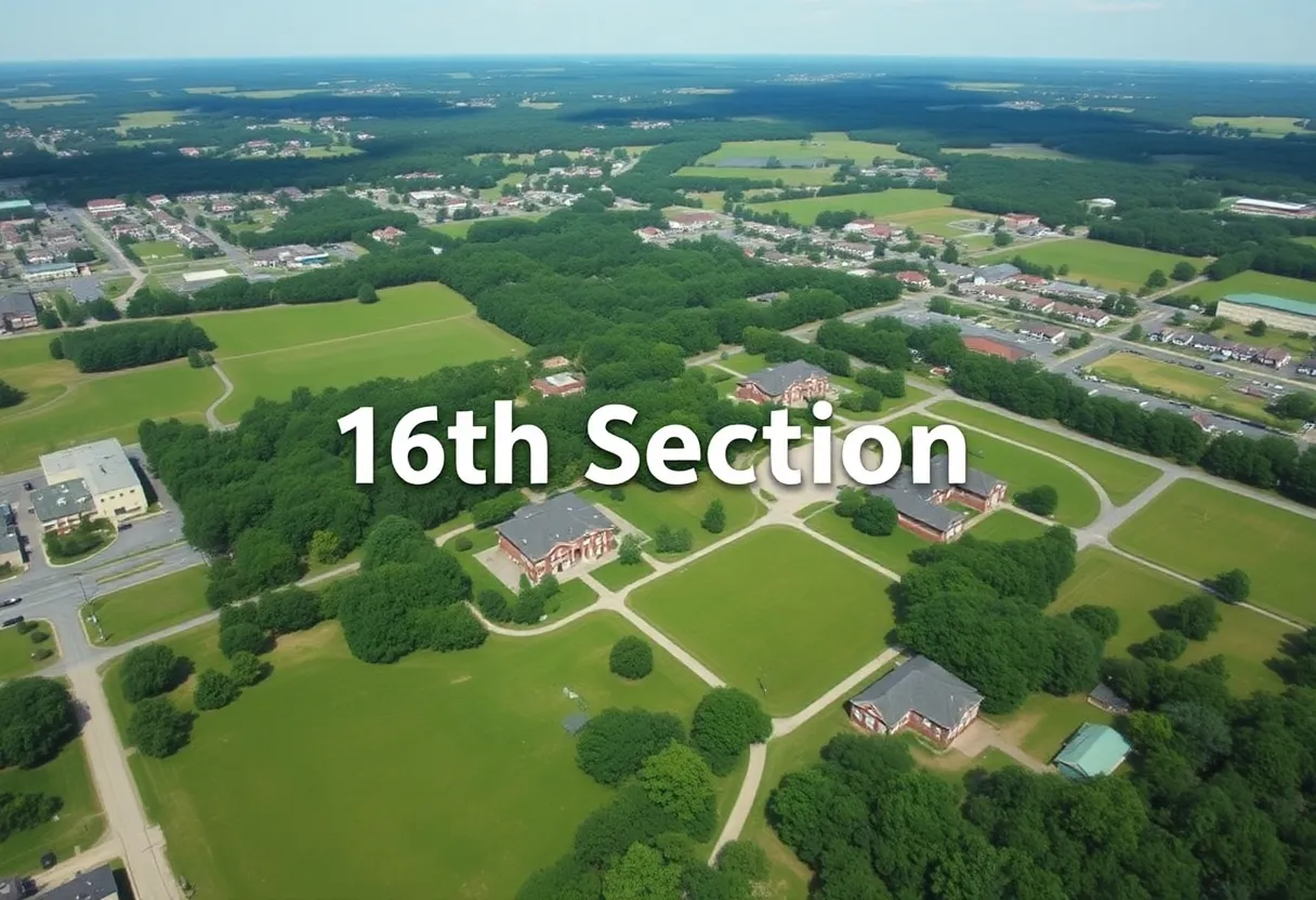 Aerial view of Starkville's school district properties.