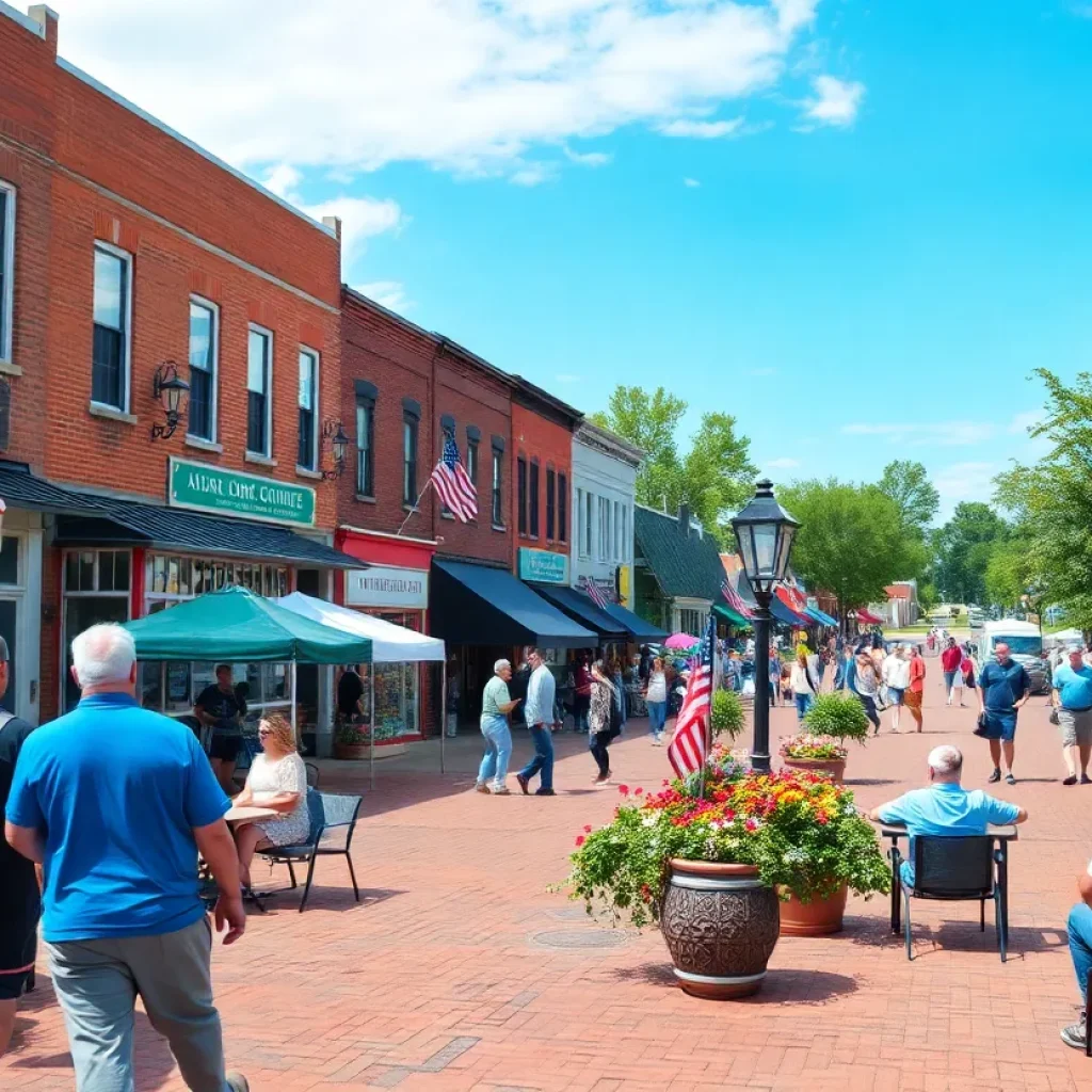 Community gathering in Starkville, Mississippi