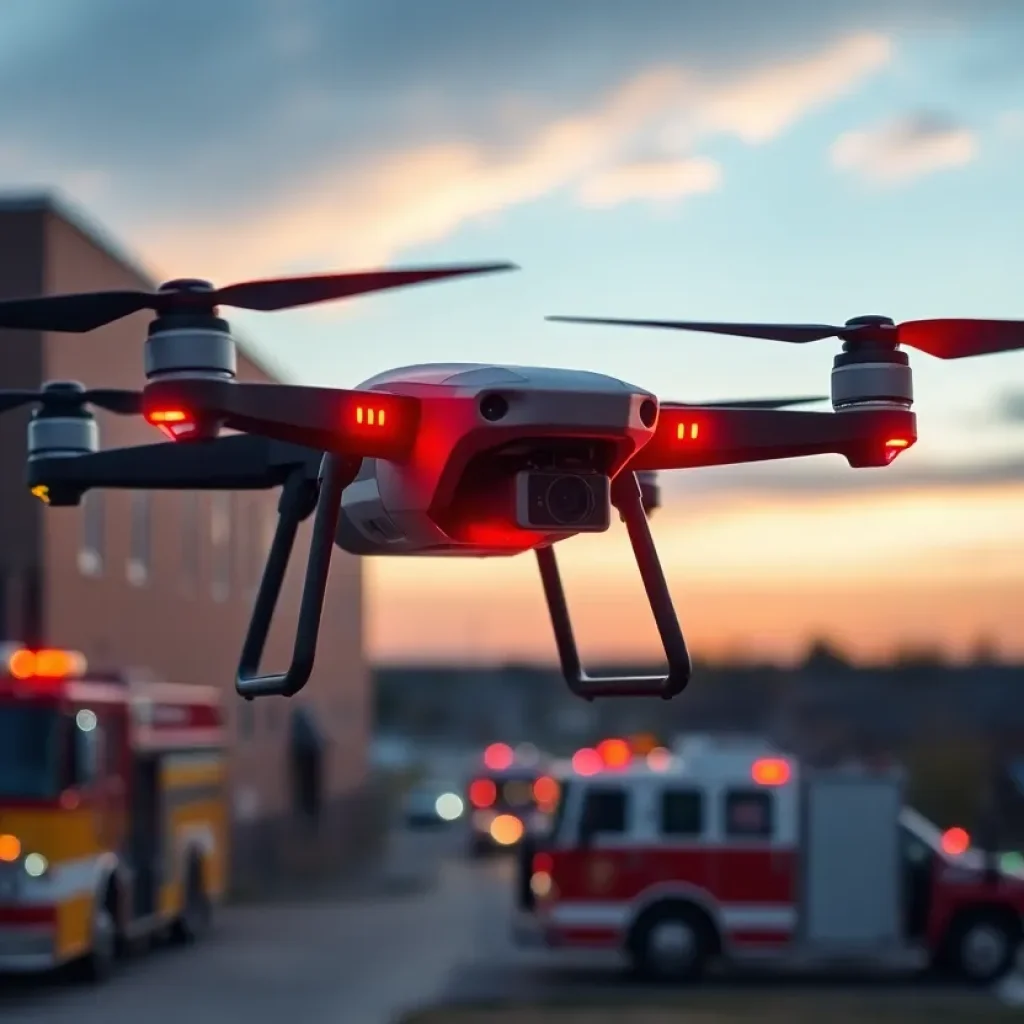 A drone used by the Starkville Fire Department for emergency response.