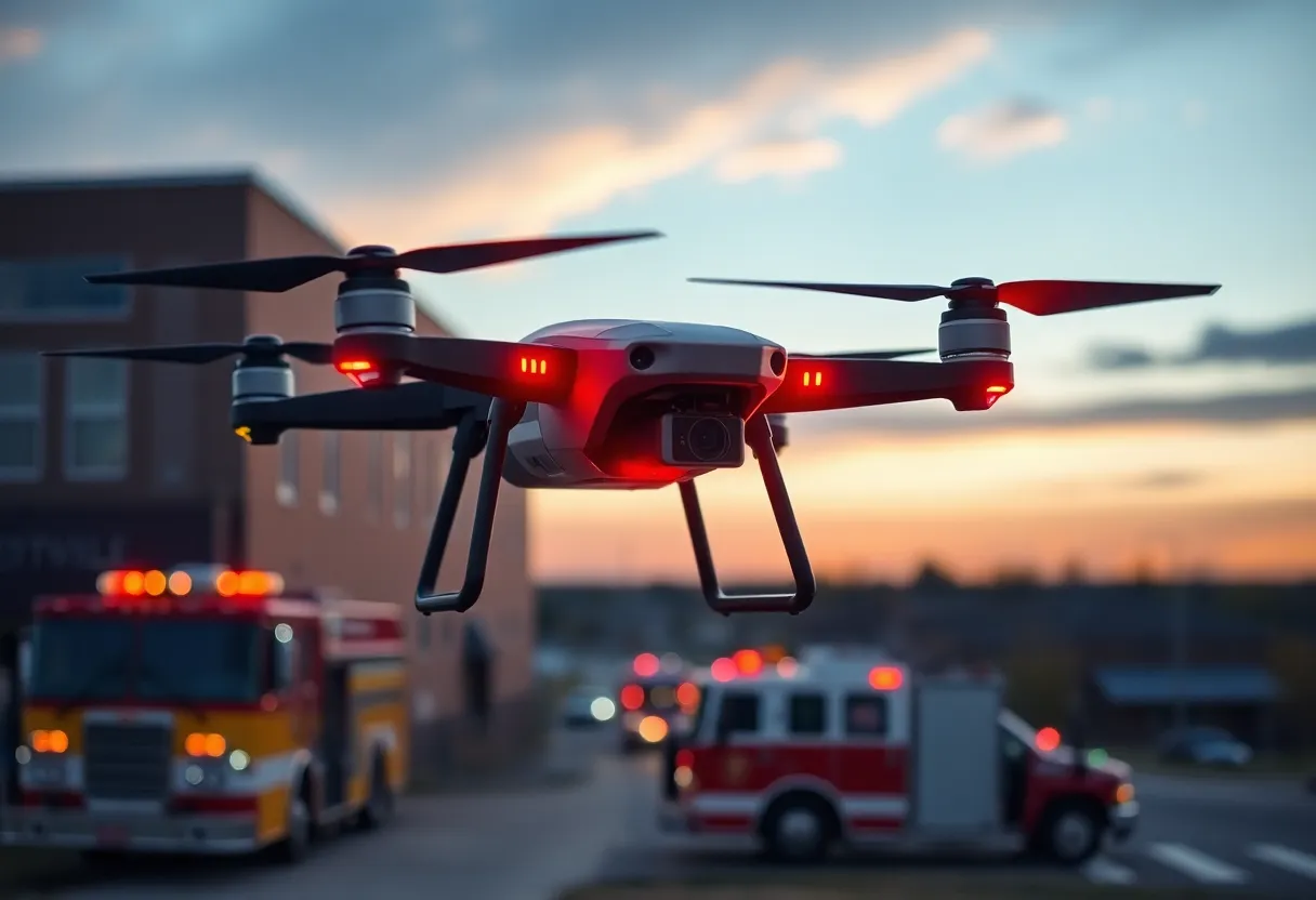 A drone used by the Starkville Fire Department for emergency response.