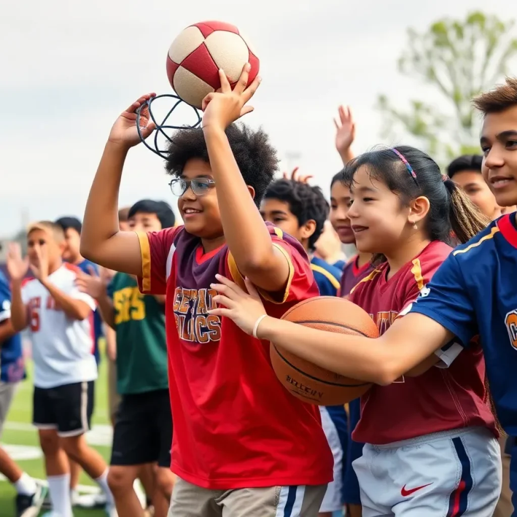 Students participating in various athletic activities at Starkville High School
