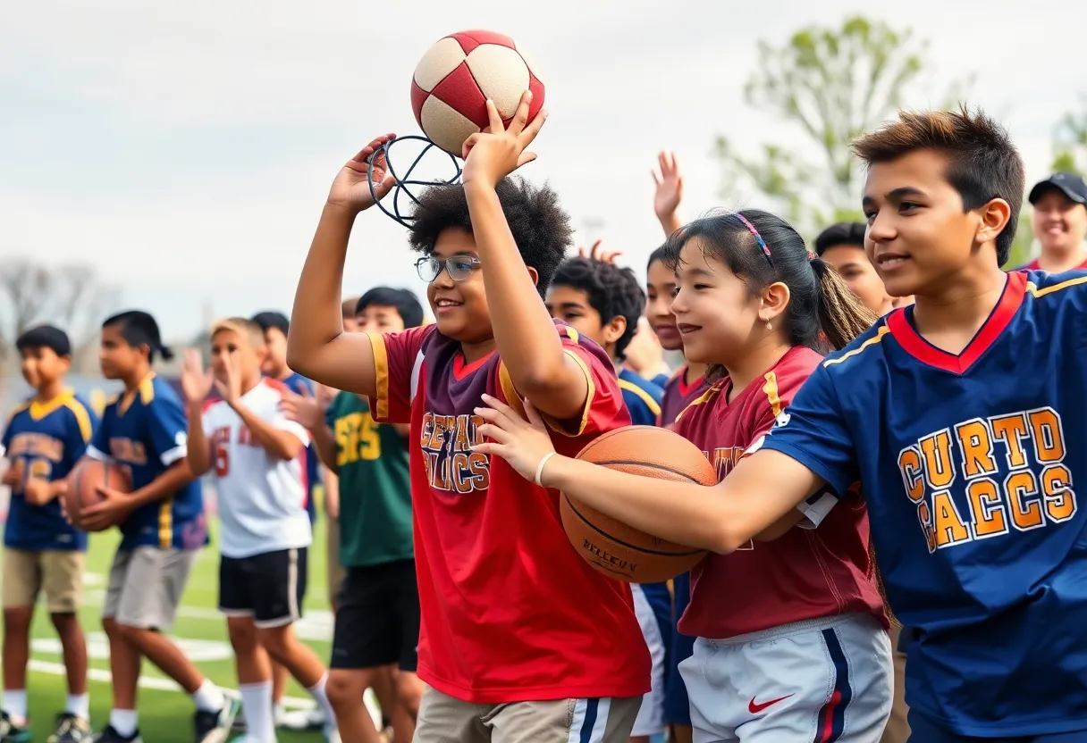Students participating in various athletic activities at Starkville High School