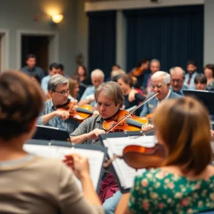 Musicians of the Starkville-MSU Symphony Orchestra performing.