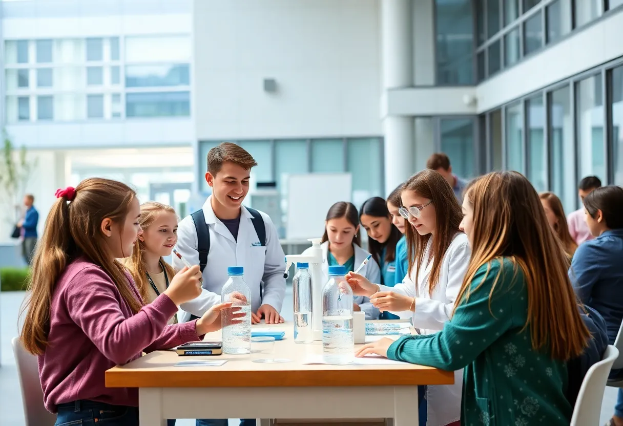 Students participating in a science workshop at Mississippi State University