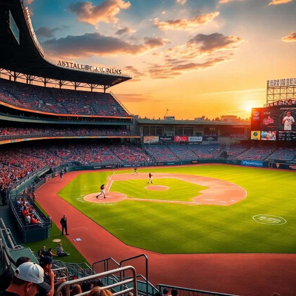 Crowd cheering at a baseball game in Starkville, Mississippi