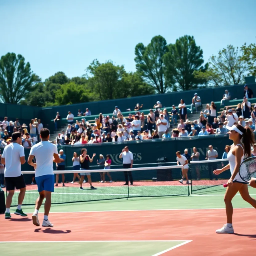 Mississippi State Bulldogs tennis match in action