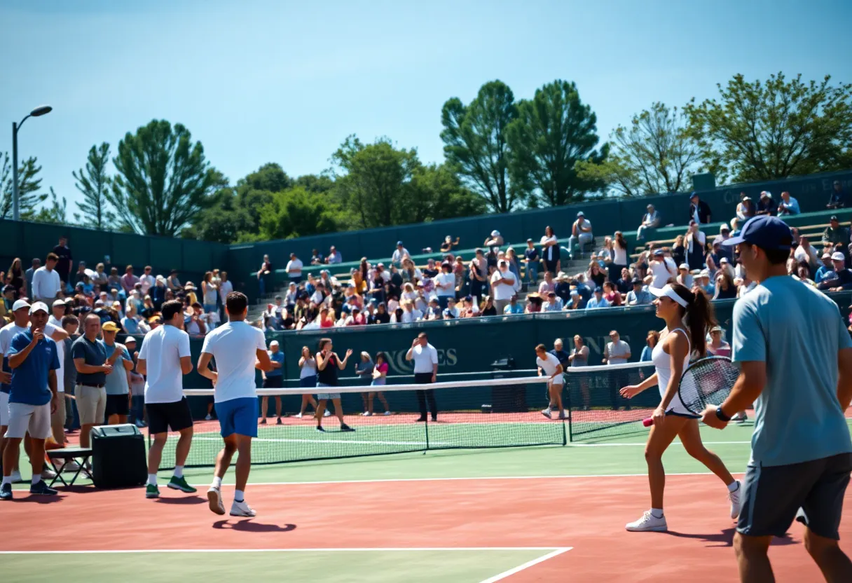 Mississippi State Bulldogs tennis match in action