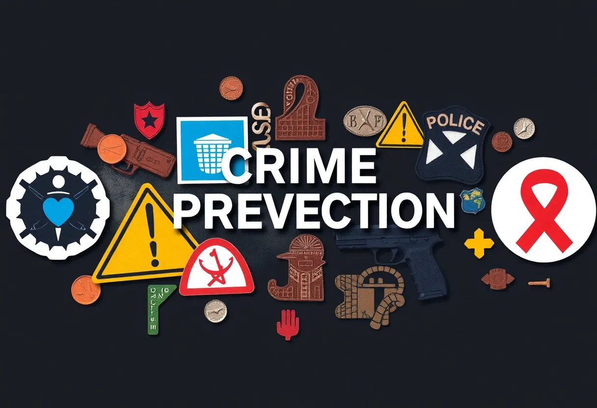 Abstract representation of crime prevention and community safety