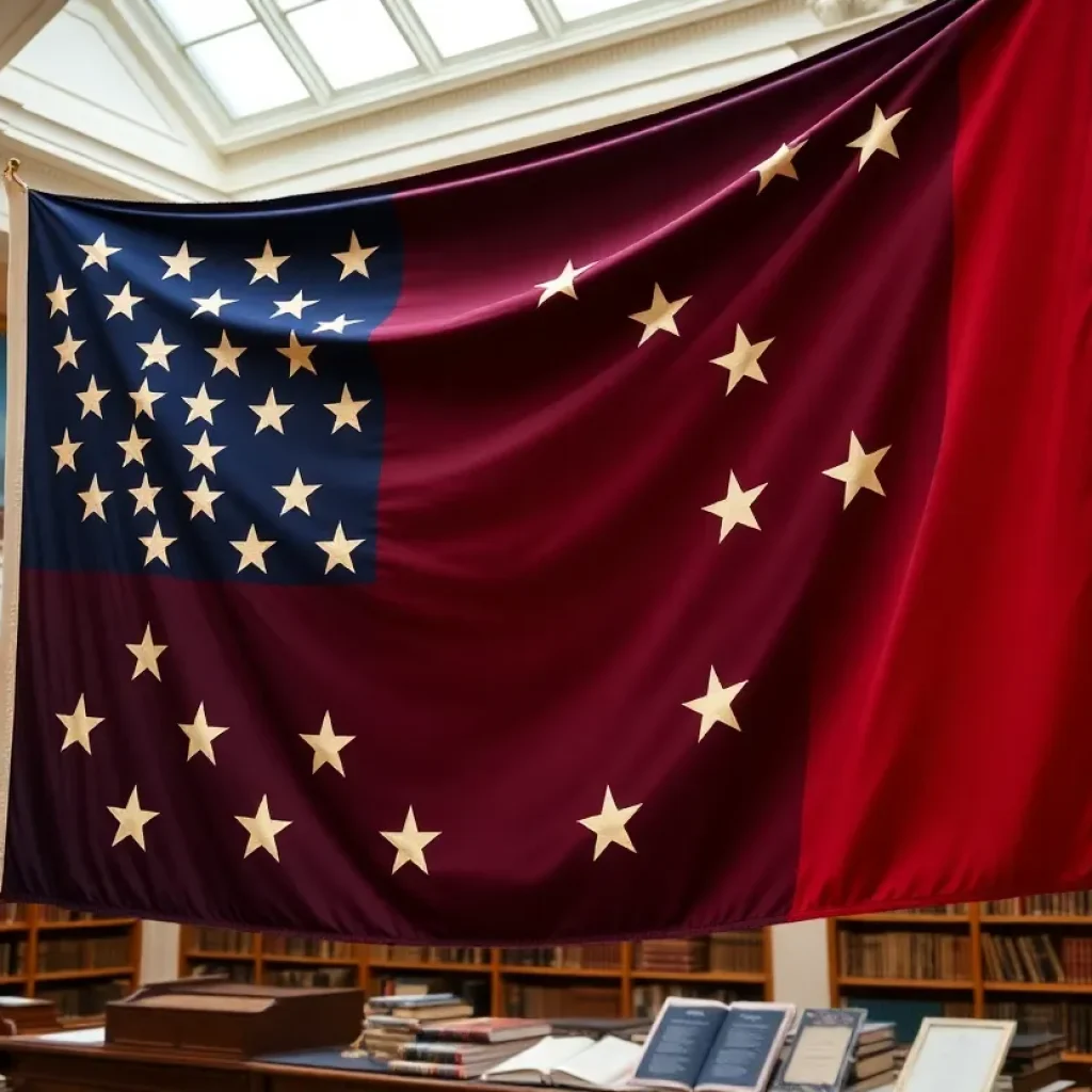 Historic 38-star flag at Ulysses S. Grant Presidential Library
