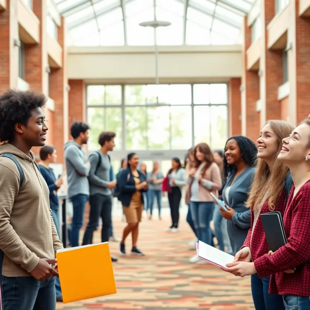 Students at Mississippi State University collaborating at the new Holmes Center for Student Success.
