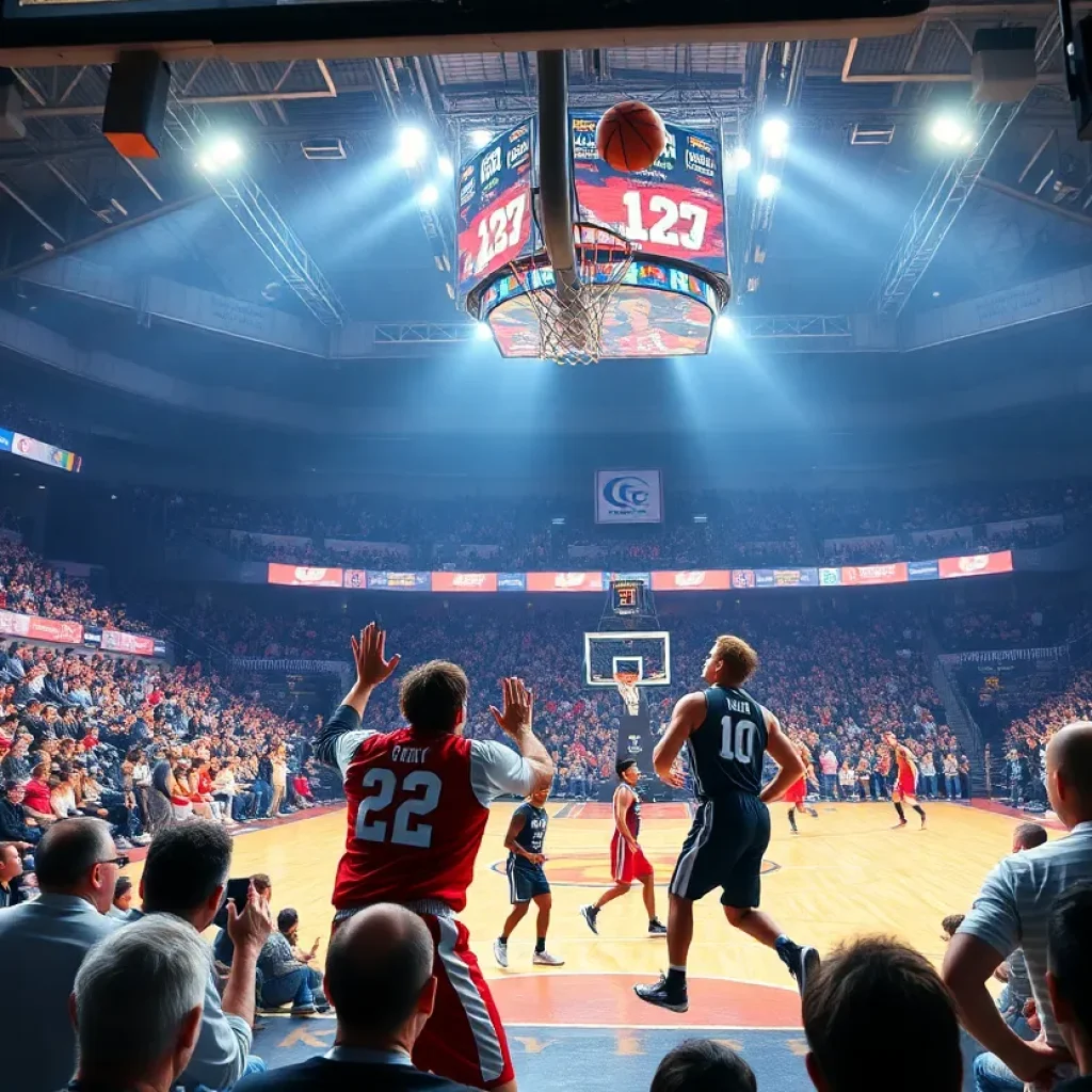 Basketball game between Mississippi State Bulldogs and LSU Tigers