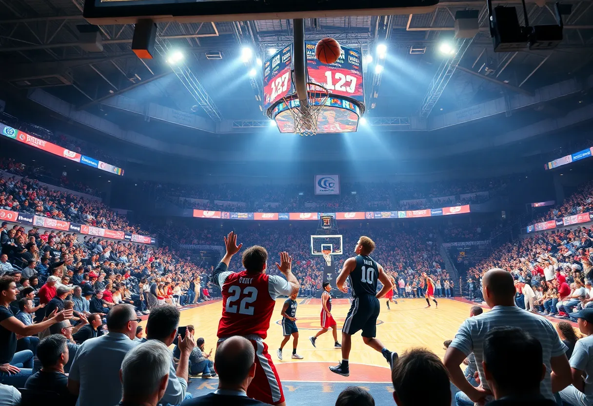 Basketball game between Mississippi State Bulldogs and LSU Tigers