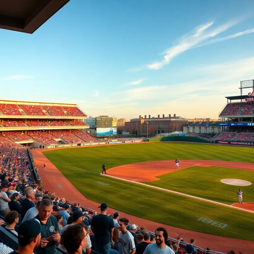 Fans cheering at Mississippi State Baseball game