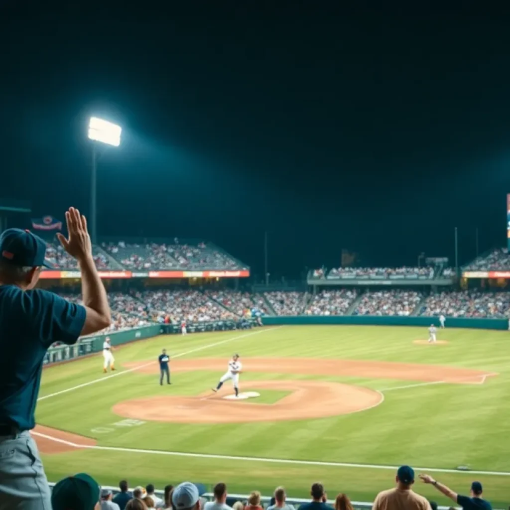 Mississippi State Bulldogs playing against Oklahoma State Cowboys in a baseball game