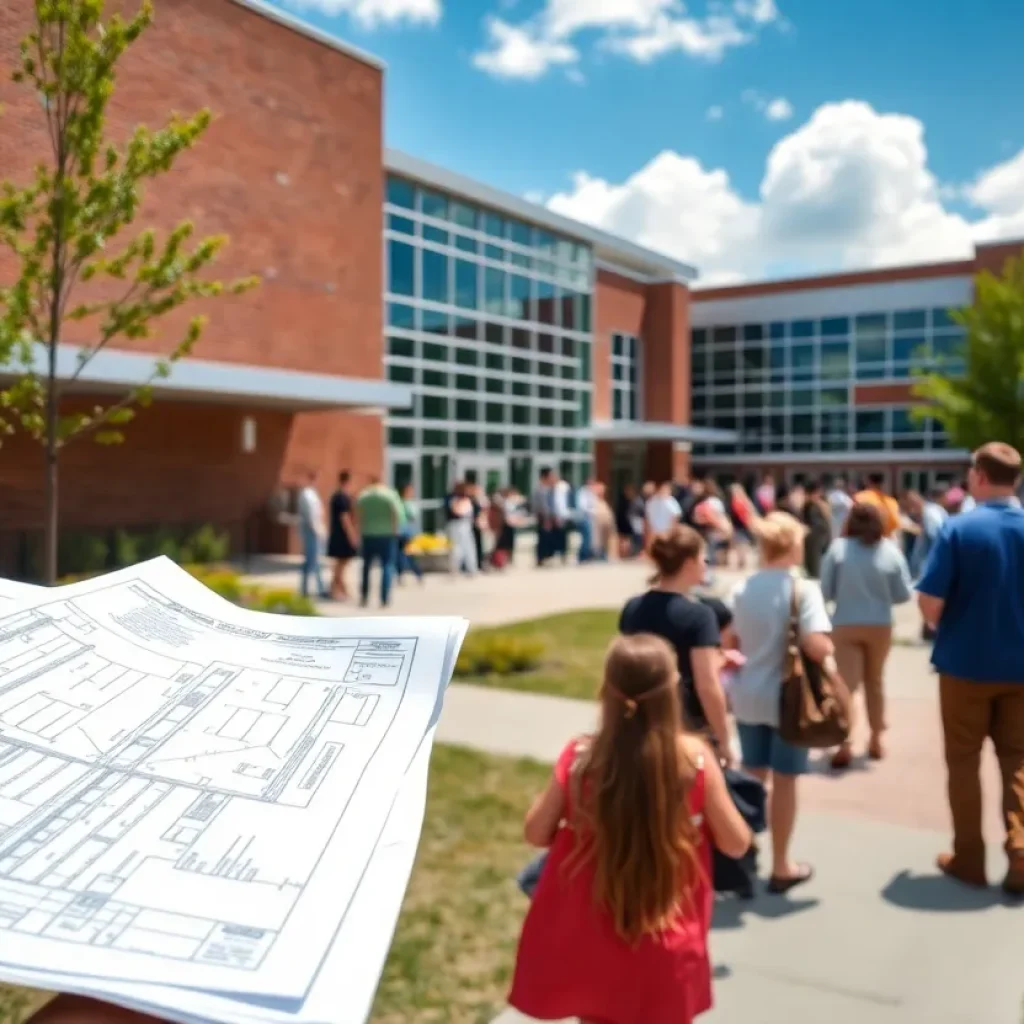 Rendering of a new school campus in Starkville
