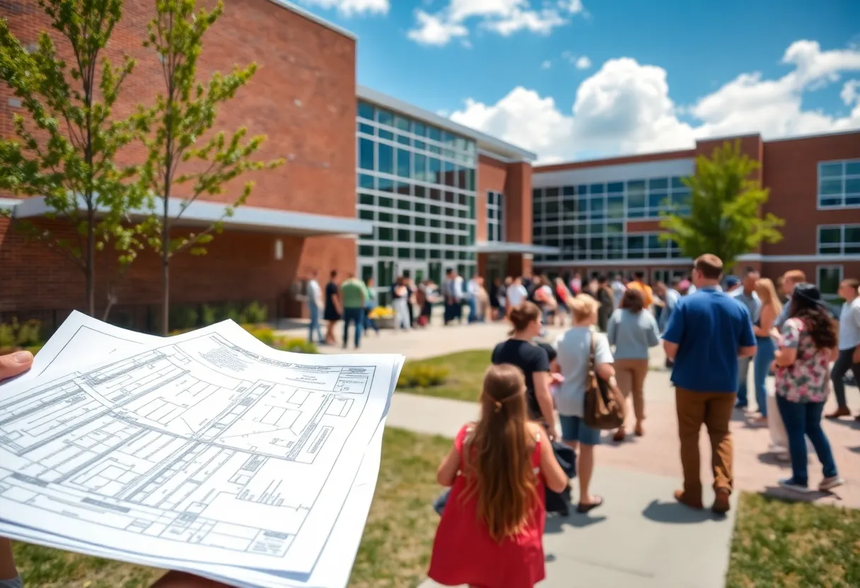 Rendering of a new school campus in Starkville