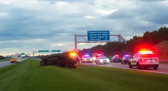 Four Ejected After Police Chase of Stolen Vehicle