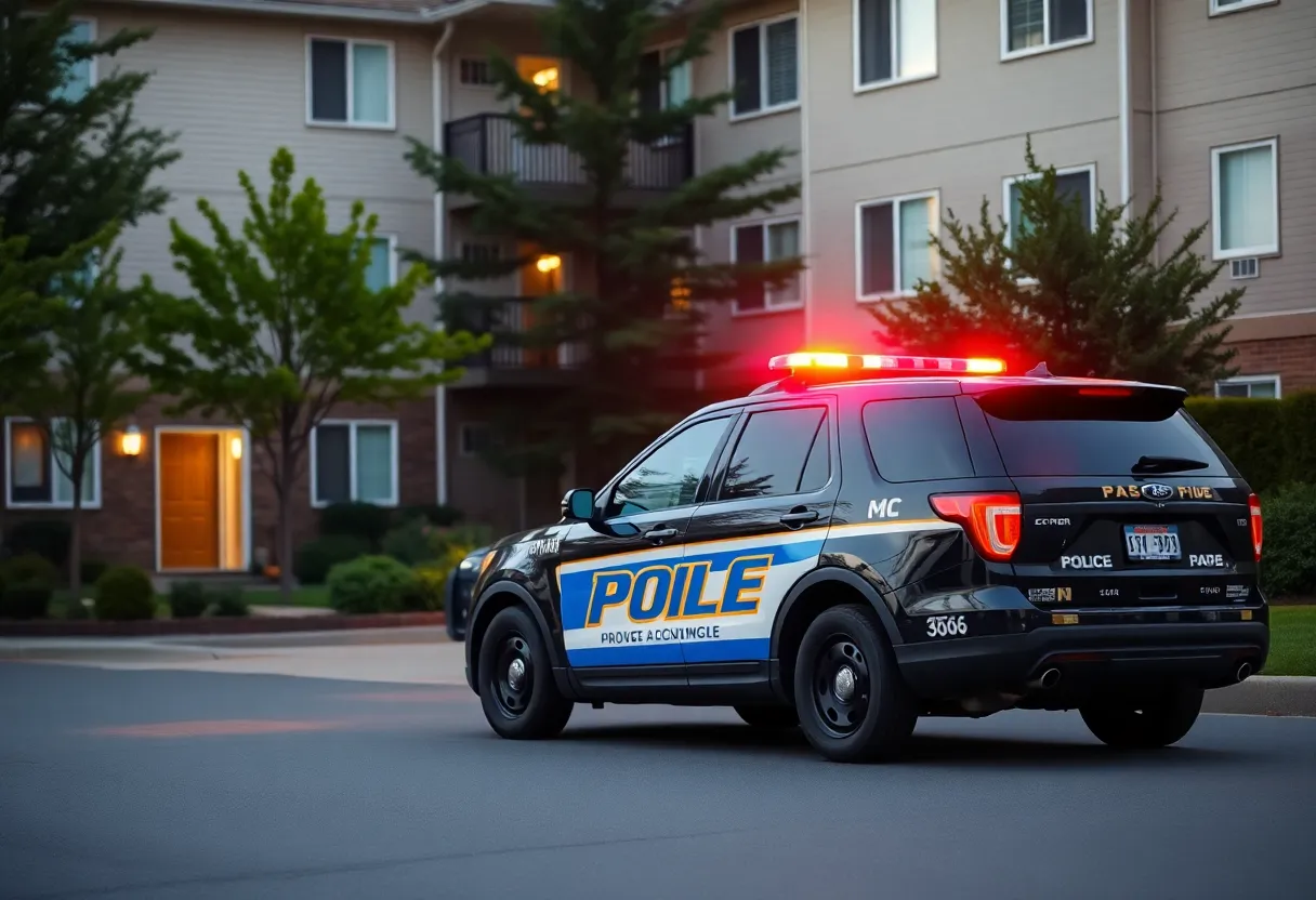Police responding to a shooting incident at an apartment complex in Starkville