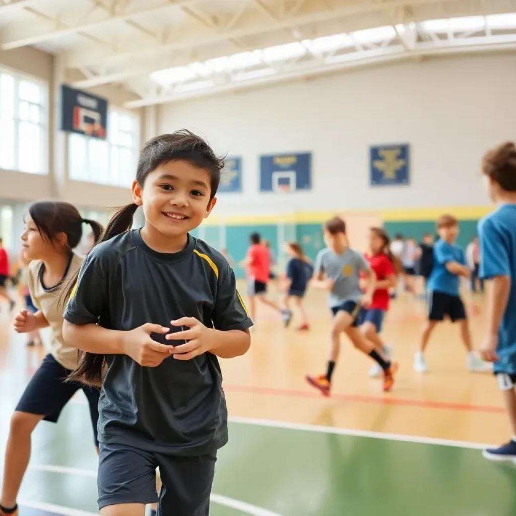 Student athletes engaging in sports at Regents School