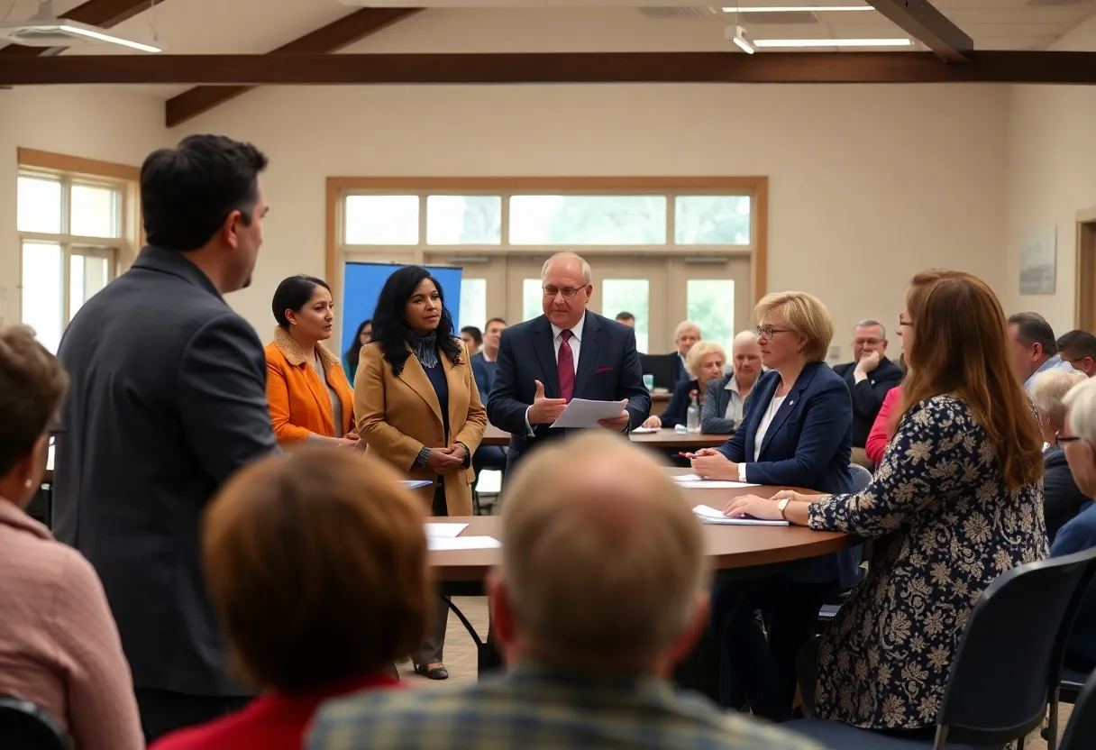 Diverse candidates speaking at Starkville election forum